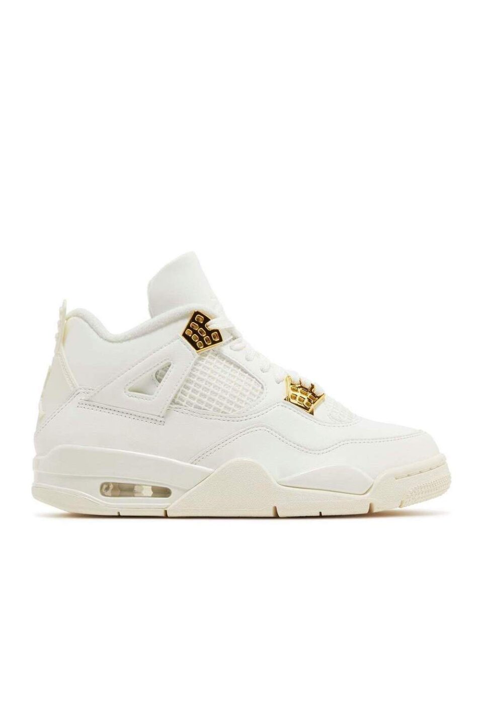 Women's Air Jordan 4 Retro Metallic Gold Unfading Sneakers