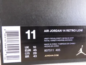 Air Jordan 14 Retro Low Laney Varsity Royal Basketball