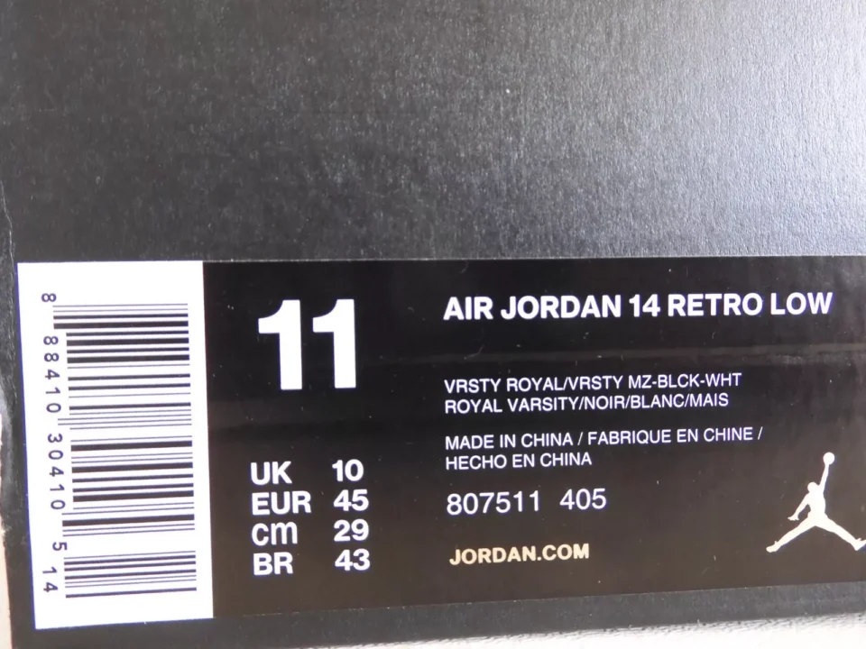 Air Jordan 14 Retro Low Laney Varsity Royal Basketball