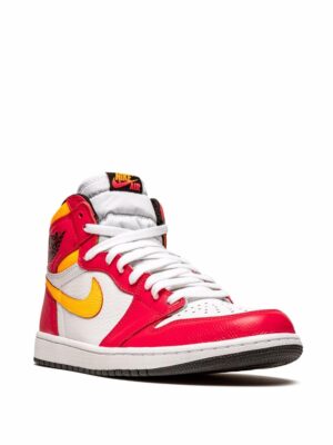 Air Jordan 1 High OG Light Fusion Red – Leather Basketball Shoes