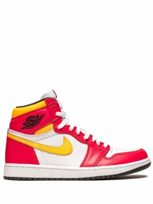 Air Jordan 1 High OG Light Fusion Red – Leather Basketball Shoes