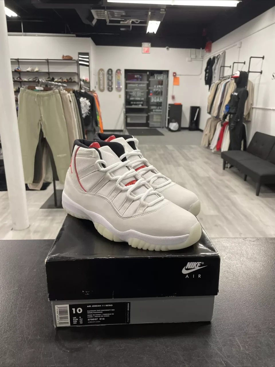 Air Jordan 11 Retro Platinum Tint Sneakers - Reflective Upper