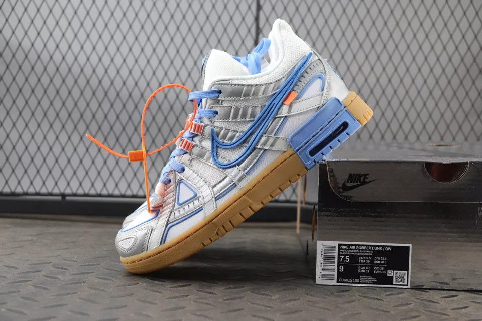 Nike Air Rubber Dunk X Off-white Unc (blue) - Durable Rubber Upper